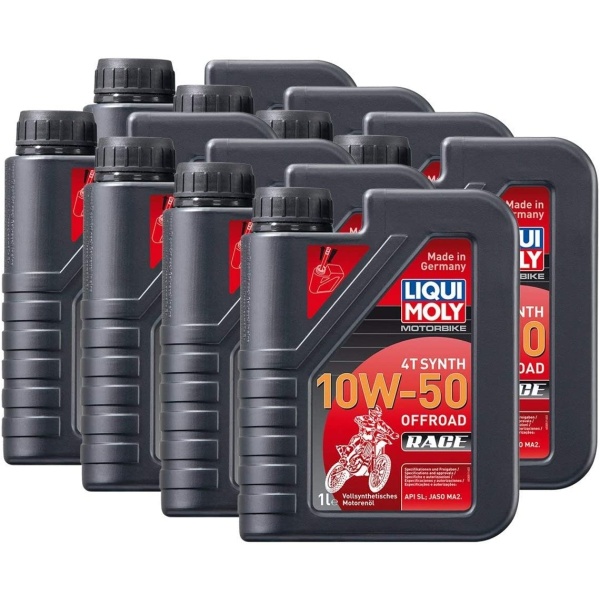 Set 8 Buc Ulei Motor Liqui Moly Motorbike 4T Synth 10W-50 Offroad Race 1L 3051